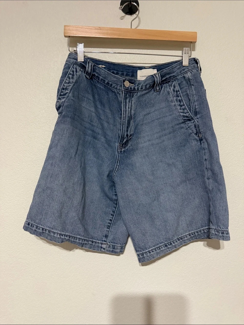 Habitual Light Wash Blue Denim Bermuda Shorts Size 8 - Picture 1 of 5